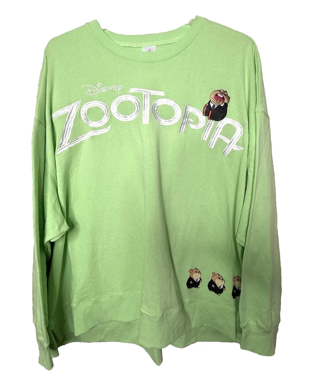Disneyland Zootopia Nick Wilde Pawpsicle Crewneck Sweatshirt Plus Size 3X Disney